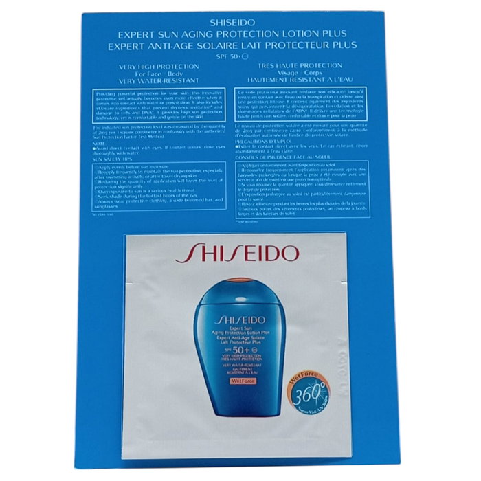 Shiseido Expert Sun Lotion Solaire SPF 50+ - Échantillon 2 ml Shiseido Expert Sun Lotion Solaire SPF 50+ - Échantillon 2 ml