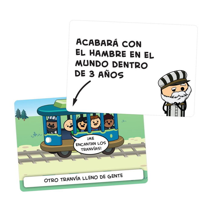 Asmodee LDGTBT01ES Jeu de Société Tranvia Mortal Dilemmes Moraux PEGI 16 Party Game Humour Noir
