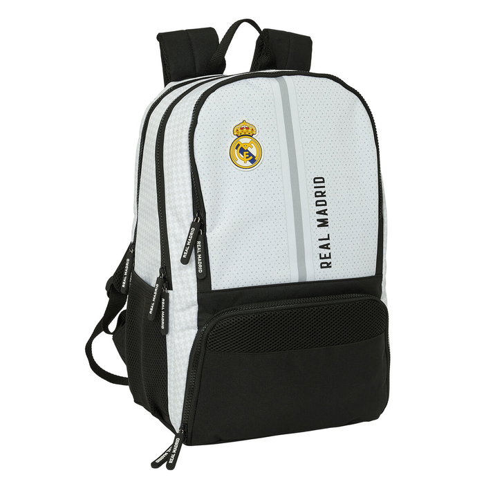 Sac à dos de Padel Real Madrid C.F. 24/25 Blanc Gris Sac à dos de Padel Real Madrid C.F. 24/25 Blanc Gris