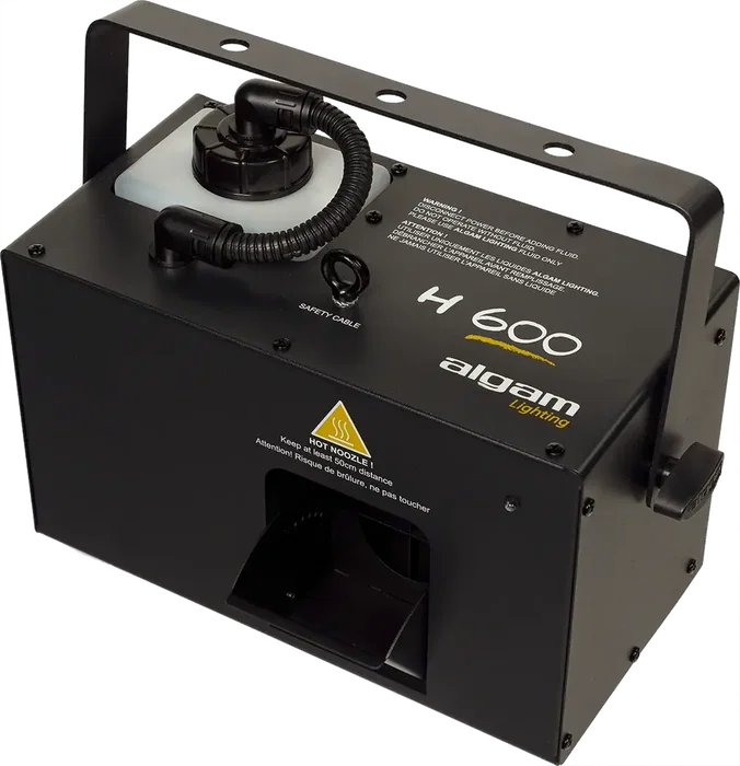 ALGAMLIGHT Machine à Brouillard 600W avec écran LCD - Temporisateur/DMX - Réservoir 1.2L