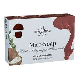 HIFAS DA TERRA Mico-Soap Reishi Argile Rouge Argan Coco Savon Visage Hydratant 150 g