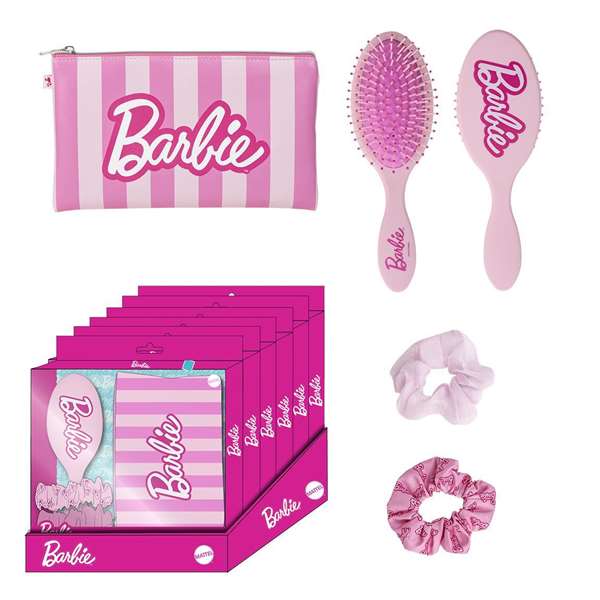 Cerdá - Set de maquillage Coffret Barbie - Valisette rose pour enfants à partir de 3 ans - 20 x 21.6 x 4 cm