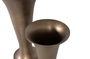 Giner y Colomer Fabrica2 Lot de 2 vases décoratifs en aluminium avec finition bronze vieilli - Grand 80x20cm, Petit 62x25cm