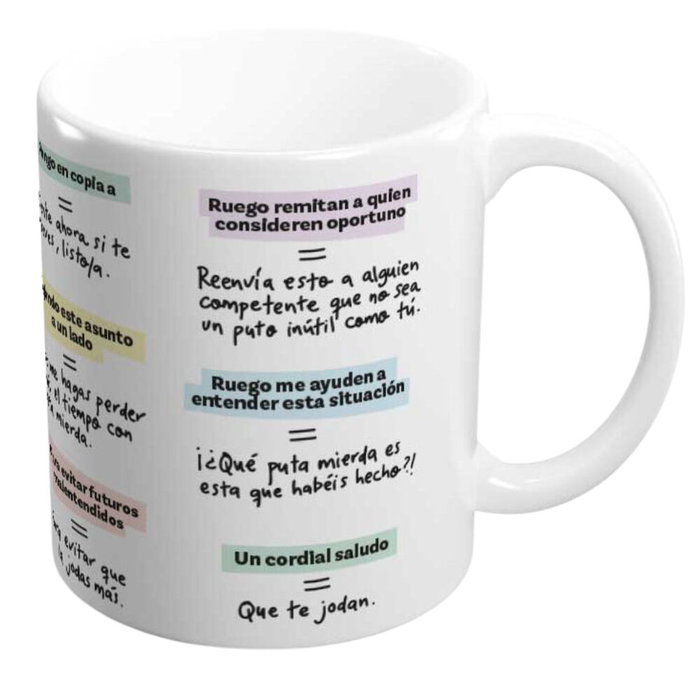 PEDRITA PARKER Tasse en céramique illustrée "Comment Écrire un Email" PEDRITA PARKER Tasse en céramique illustrée "Comment Écrire un Email"