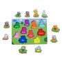 Peppa Pig - Puzzle en bois 10 pièces pour apprendre les couleurs - Développement motricité fine - Dès 24 mois - DEQUBE