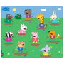 Peppa Pig - Puzzle en bois 10 pièces pour apprendre les couleurs - Développement motricité fine - Dès 24 mois - DEQUBE