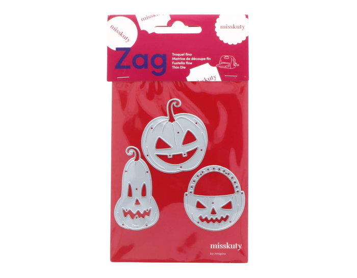 Misskuty Lot de 3 emporte-pièces fins ZAG Halloween citrouilles