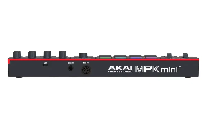 Akai Professional MPK Mini MK4 - Contrôleur MIDI USB-C 25 touches, pads MPC RGB, noir Akai Professional MPK Mini MK4 - Contrôleur MIDI USB-C 25 touches, pads MPC RGB, noir