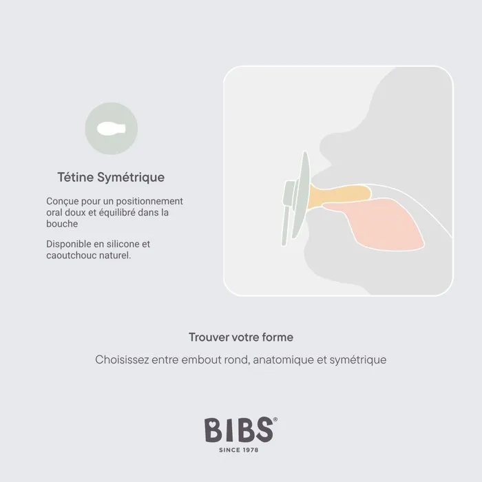 Bibs Sucette Bébé Colour Silicone Phosphorescente Blush Vanilla Pack de 2