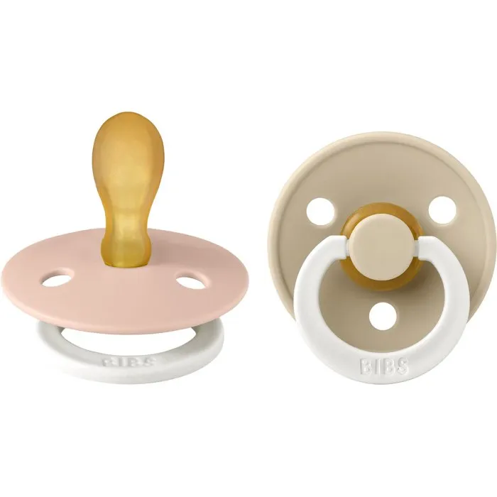 Bibs Sucette Bébé Colour Silicone Phosphorescente Blush Vanilla Pack de 2