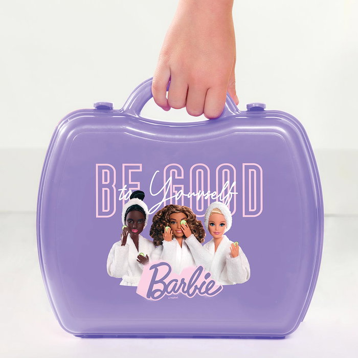 CEFA Mallette de Beauté Glam Barbie 00925 - Plus de 20 Accessoires, Siège Inclus, Multilingue, Dès 3 Ans