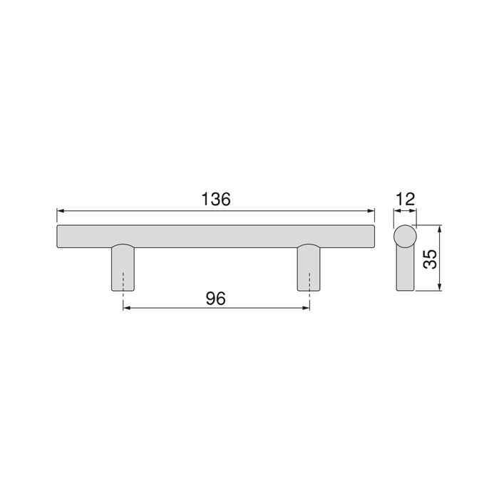 Emuca Lot de 10 poignées pour meubles Orlando, L136mm, entraxe 96mm, Acier, Nickel satiné Emuca Lot de 10 poignées pour meubles Orlando, L136mm, entraxe 96mm, Acier, Nickel satiné