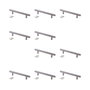 Emuca Lot de 10 poignées pour meubles Orlando, L136mm, entraxe 96mm, Acier, Nickel satiné