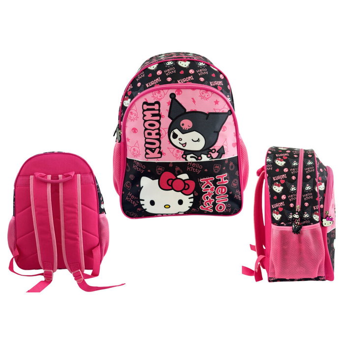 MANENTI Sac à dos Kuromi & Hello Kitty 40cm