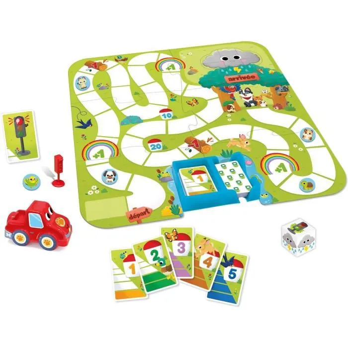 Dujardin - Mon premier Mille Bornes - Jeu de société coopératif pour enfants - Dès 3 ans - Apprentissage des chiffres et du travail d'équipe Dujardin - Mon premier Mille Bornes - Jeu de société coopératif pour enfants - Dès 3 ans - Apprentissage des chiffres et du travail d'équipe