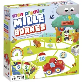 Dujardin - Mon premier Mille Bornes - Jeu de société coopératif pour enfants - Dès 3 ans - Apprentissage des chiffres et du travail d'équipe