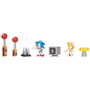 JAKKS PACIFIC Diorama Blister avec Figurines de Sonic The Hedgehog - Ensemble de 6 cm pour Rejouer les Batailles du Jeu Vidéo