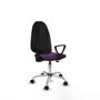 PIQUERAS Y CRESPO Chaise de bureau Algarra, tissu violet, base chromée