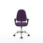 PIQUERAS Y CRESPO Chaise de bureau Algarra, tissu violet, base chromée