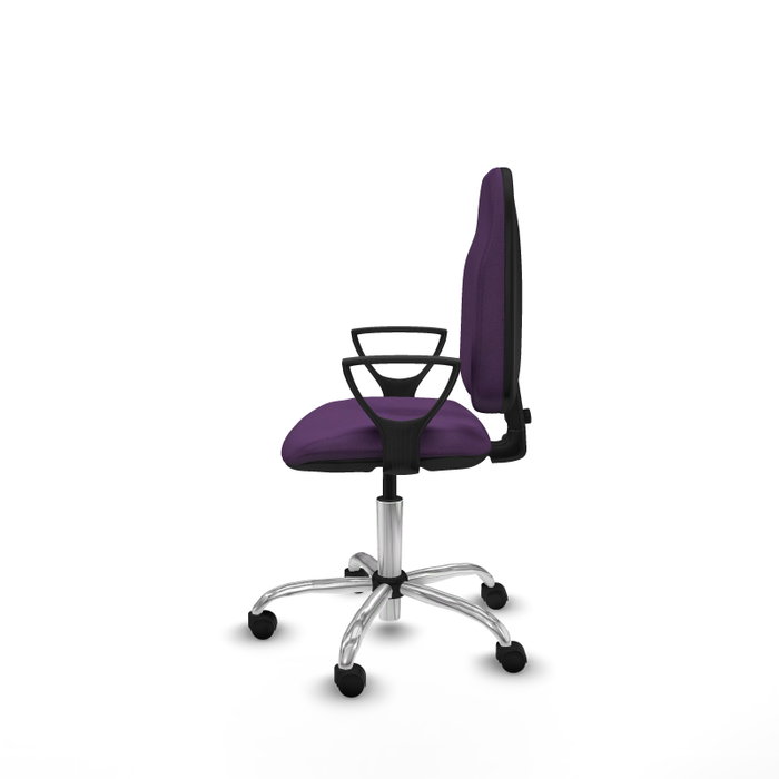 PIQUERAS Y CRESPO Chaise de bureau Algarra, tissu violet, base chromée