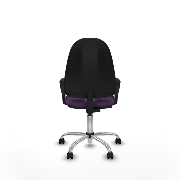 PIQUERAS Y CRESPO Chaise de bureau Algarra, tissu violet, base chromée