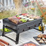 Pack 2 tapis pour four ou barbecue et barbecue pliable portable pour charbon InnovaGoods