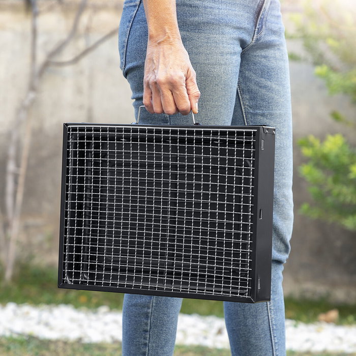 Pack 2 tapis pour four ou barbecue et barbecue pliable portable pour charbon InnovaGoods
