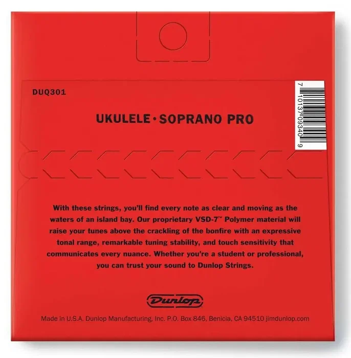 Dunlop ST Juego Ukelele Soprano Pro - Jeu de cordes pour ukulélé soprano, calibres 023-026