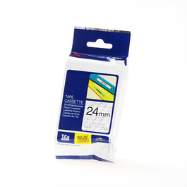 Brother Ruban d'étiquettes TZE-151 / TZE151 Noir sur transparent pour imprimantes d'étiquettes Brother