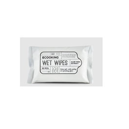 Ecooking Lingettes nettoyantes pour le visage à l'extrait d'Aloe Vera, pack de 10 unités