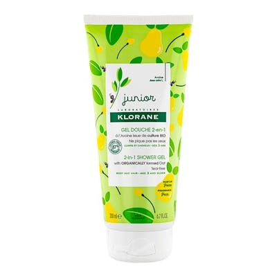 Klorane Junior Gel de bain et shampooing 2 en 1 Poire 200 ml