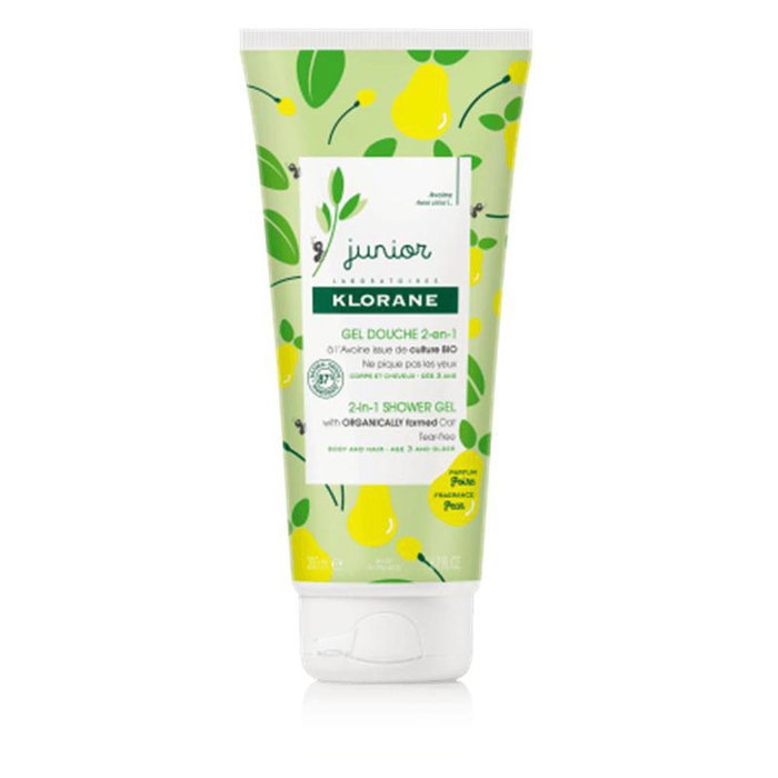 Klorane Junior Gel de bain et shampooing 2 en 1 Poire 200 ml