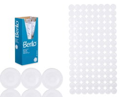Berilo Tapis de Bain Antidérapant Blanc Brique PVC 67.7 x 38.5 x 0.7 cm (Set de 6)