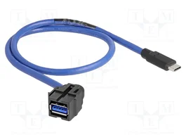 DELOCK Module USB Keystone USB A socle et USB C prise, 0,5m