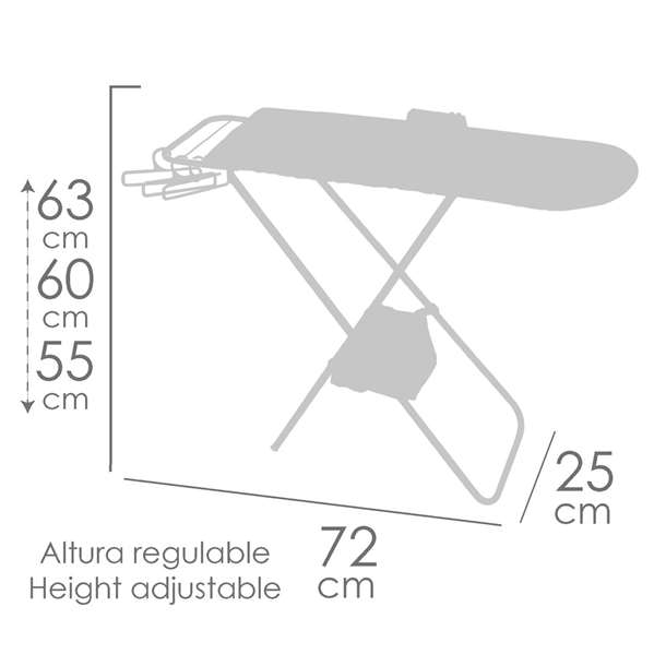Decuevas Koala - Planche à repasser pliable avec planche à repasser et cintres, hauteur réglable 72x25x(55/60/63) cm Decuevas Koala - Planche à repasser pliable avec planche à repasser et cintres, hauteur réglable 72x25x(55/60/63) cm