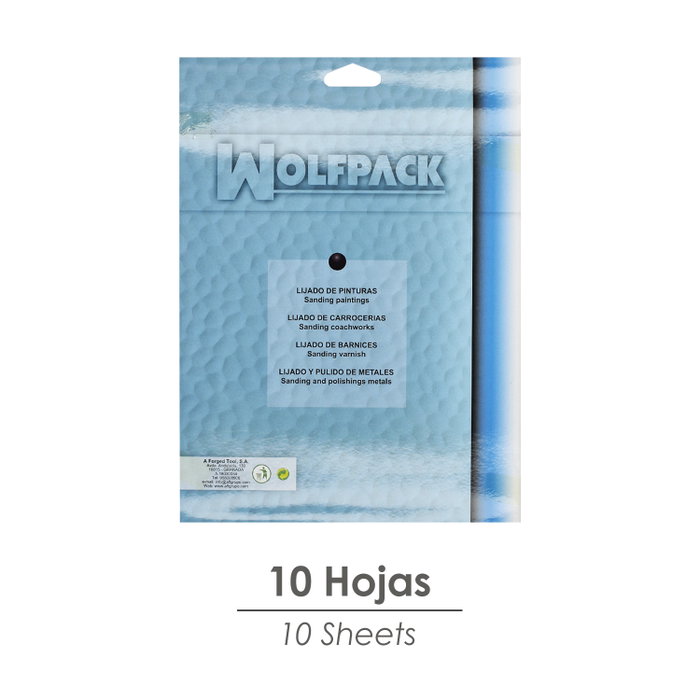 WOLFPACK LINEA PROFESIONAL Papier abrasif à l'eau Maurer grain 240 (Pack 10 plis) WOLFPACK LINEA PROFESIONAL Papier abrasif à l'eau Maurer grain 240 (Pack 10 plis)