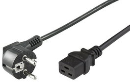 MicroConnect Cordon d'alimentation Schuko coudé vers C19, 0,5m