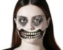 Atosa Tatouage facial de crâne sombre avec grandes dents et œil déchiré