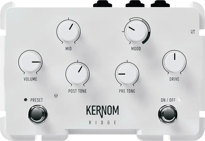 Kernom® Ridge Overdrive Kernom – Pédale Overdrive Analogique avec Analog Morphing Core et EQ Pré/Post – 128 Presets MIDI – Red Dot 2023
