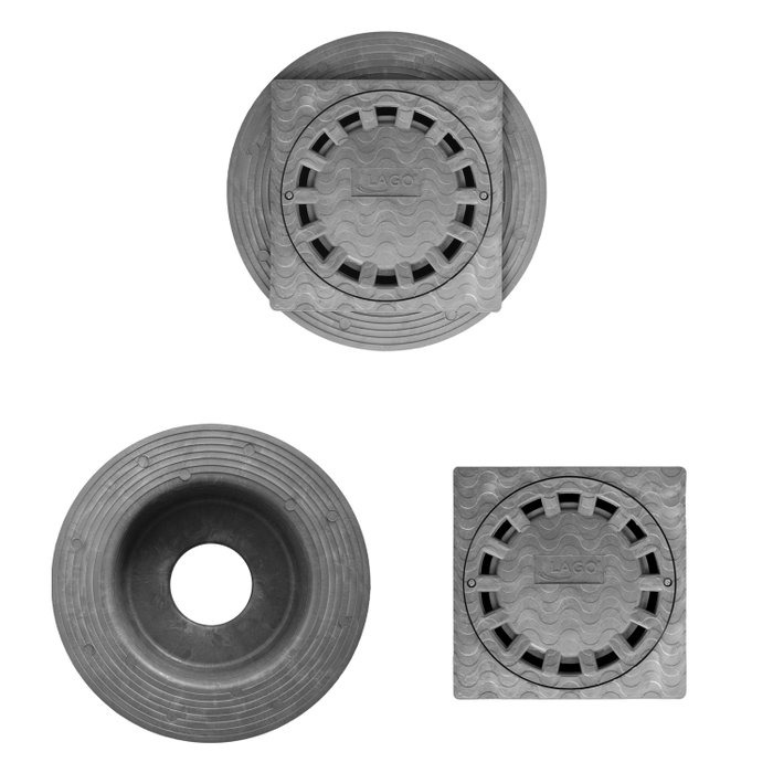 ABRISA Caldereta Sifónica PVC 200x200 / 90-110 mm