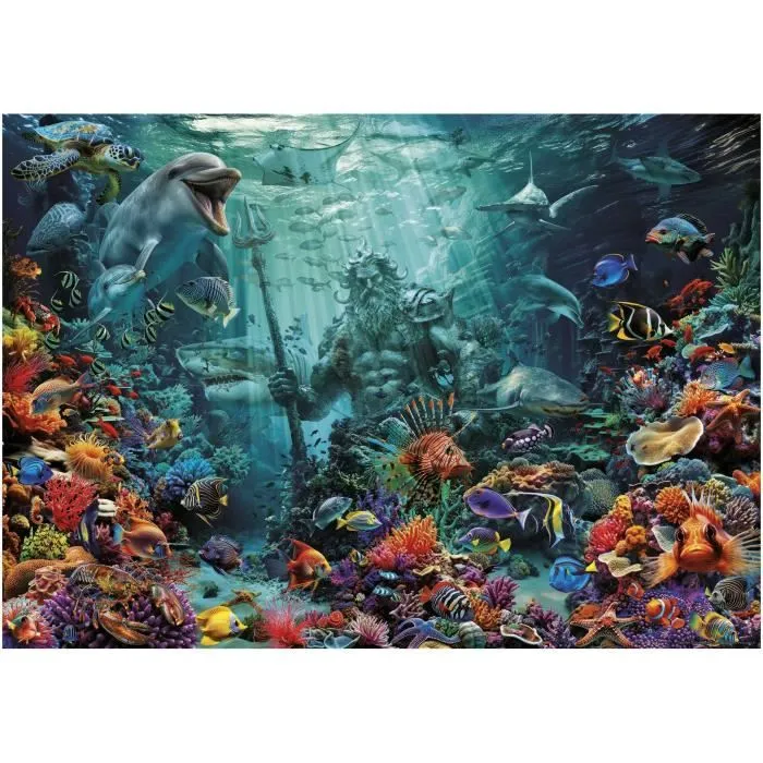 Educa Puzzle Paysage Naturel Récif de Corail Poséidon 1000 Pièces (68 x 48 cm) pour Adultes
