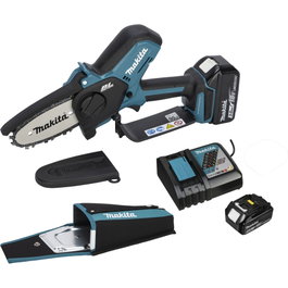 Makita DUC101RX06 Scie d'élagage sans fil 18V avec batteries 5,0 Ah + 3,0 Ah