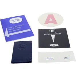 Kit complet jeune conducteur - Color Pop - 5 pièces : étui PVC, constat, disques, vignette auto
