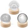 Home Deco Factory Lampe Verre Effet Boule de Cristal