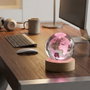 Home Deco Factory Lampe Verre Effet Boule de Cristal