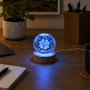 Home Deco Factory Lampe Verre Effet Boule de Cristal