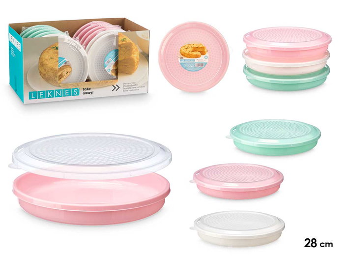 Leknes Boîte Hermétique pour Tortilla, 29 x 5 x 28 cm, Plastique PP, Couleurs Assorties (Set de 24) Leknes Boîte Hermétique pour Tortilla, 29 x 5 x 28 cm, Plastique PP, Couleurs Assorties (Set de 24)