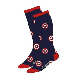 Marvel Calcetines T3845 - Chaussettes avec motifs Marvel, Taille unique 38/45 (Noir)