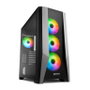 Sharkoon TG7M RGB Boîtier PC Gaming ATX Moyen Tour Noir avec 4 Ventilateurs PWM 120 mm RGB, USB Type-C