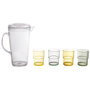 Home Deco Factory Jarra C/4 Vasos Colores BAIN DE SOLEIL